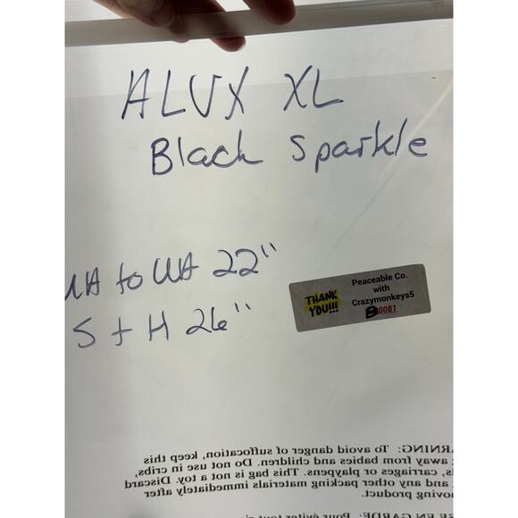 ALVX xL women’s black / sparkles long sleeve top - Picture 3 of 9